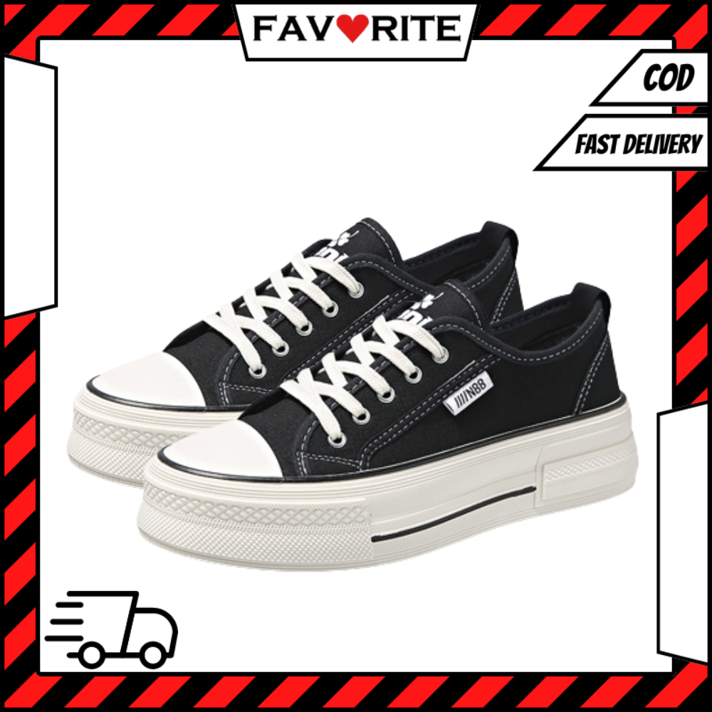 Favorite &quot;FREE BOX&quot; (Size 37 - 41) Aerin Sepatu Wanita Canvas Bertali kasual Fashion Import Korea 9178