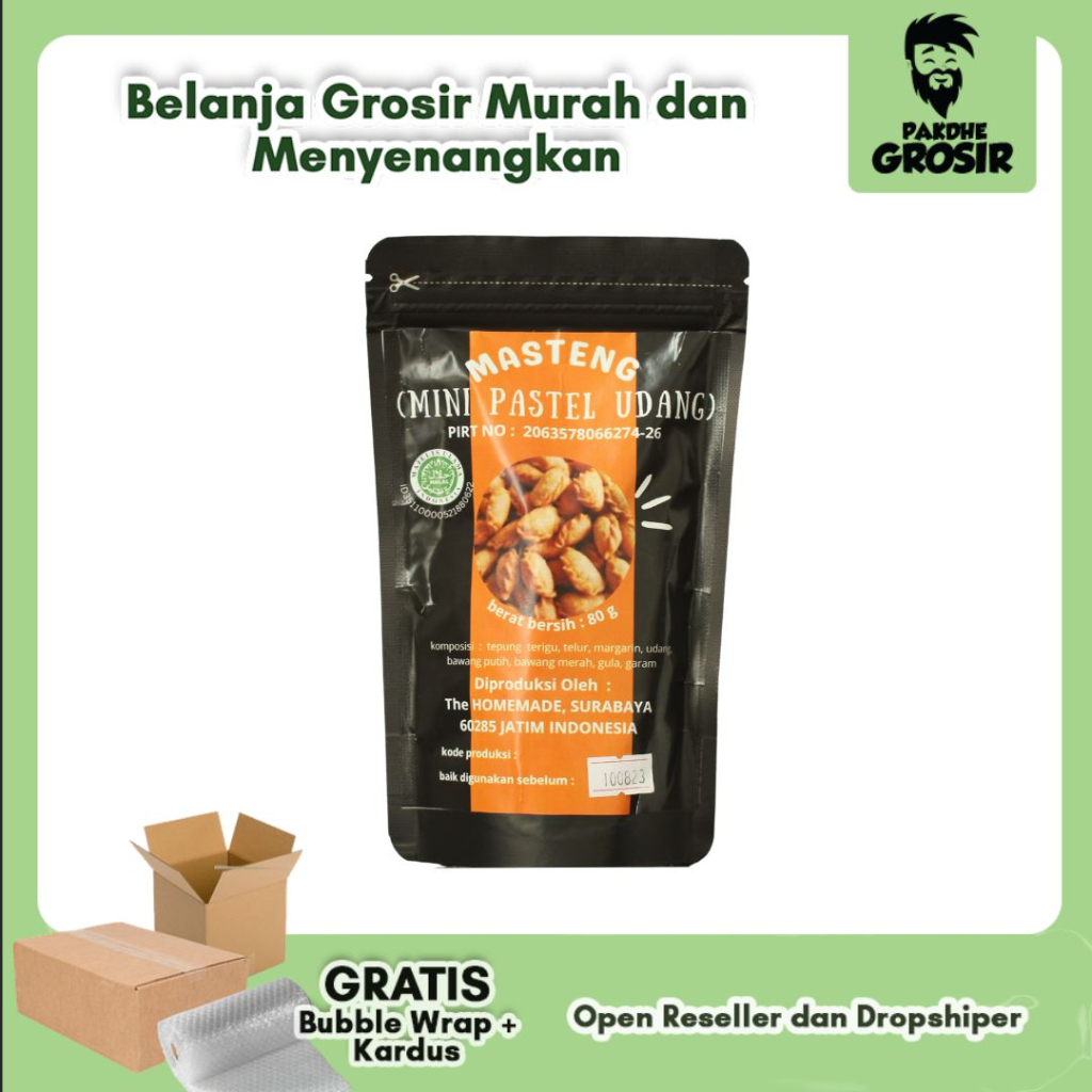 

Pastel Udang Kering mini MASTENG 80gram