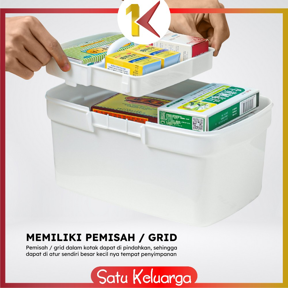 SK-C832 Kotak P3K First Aid Kotak Penyimpanan Obat Medicine Box Organizer / Kotak Obat Tool Box Serbaguna