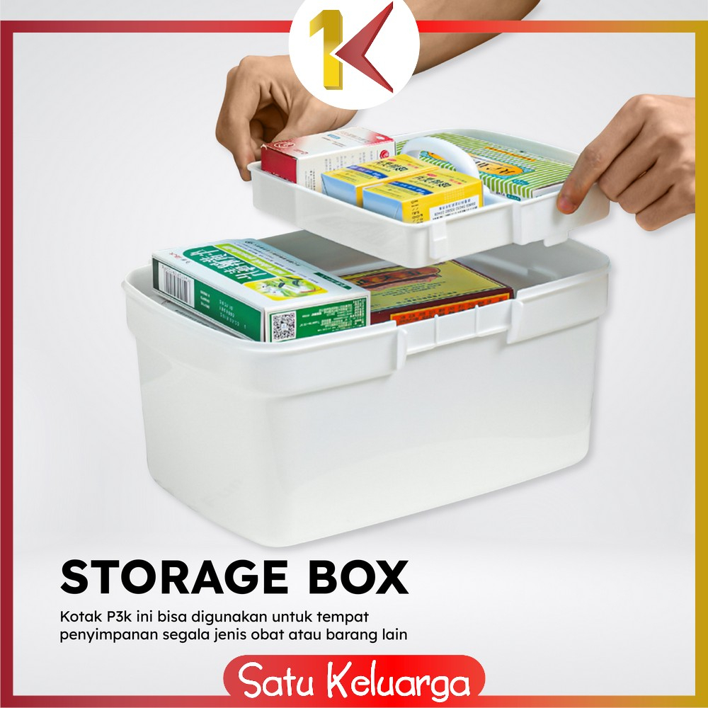 SK-C832 Kotak P3K First Aid Kotak Penyimpanan Obat Medicine Box Organizer / Kotak Obat Tool Box Serbaguna