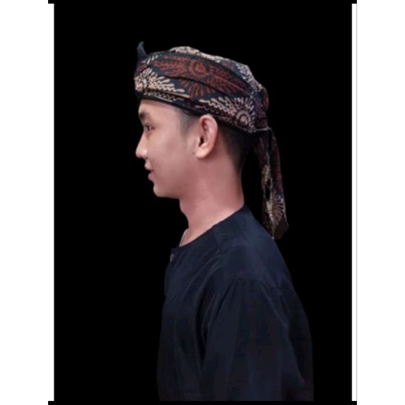 Iket sunda blankon dewasa pria kekinian motif batik diproduksi sendiri