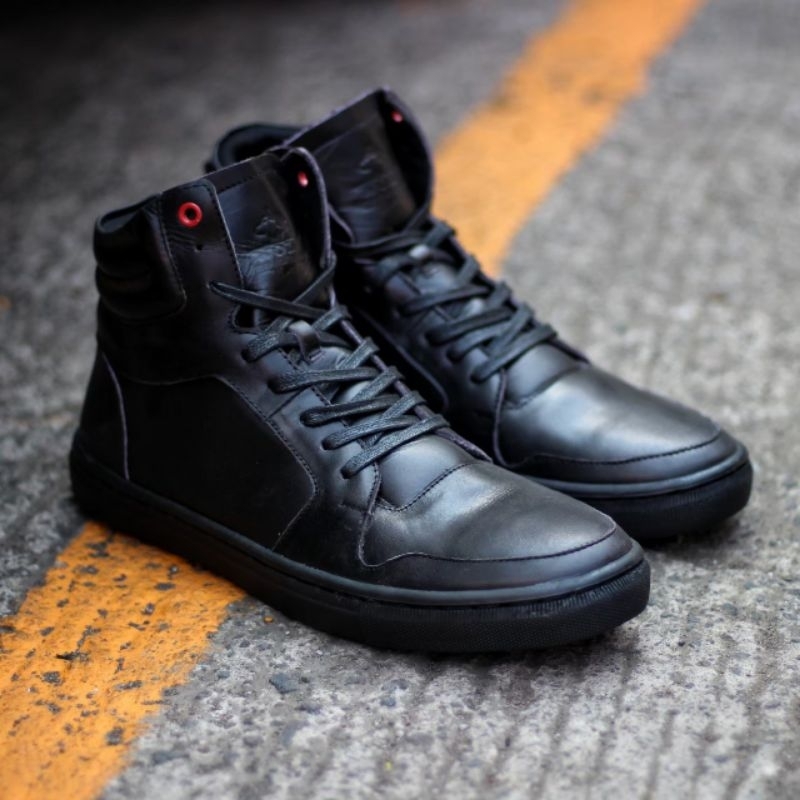 SULTAN X WLF SNEAKERS V01 High Sepatu Boots kasual pria Kulit Asli