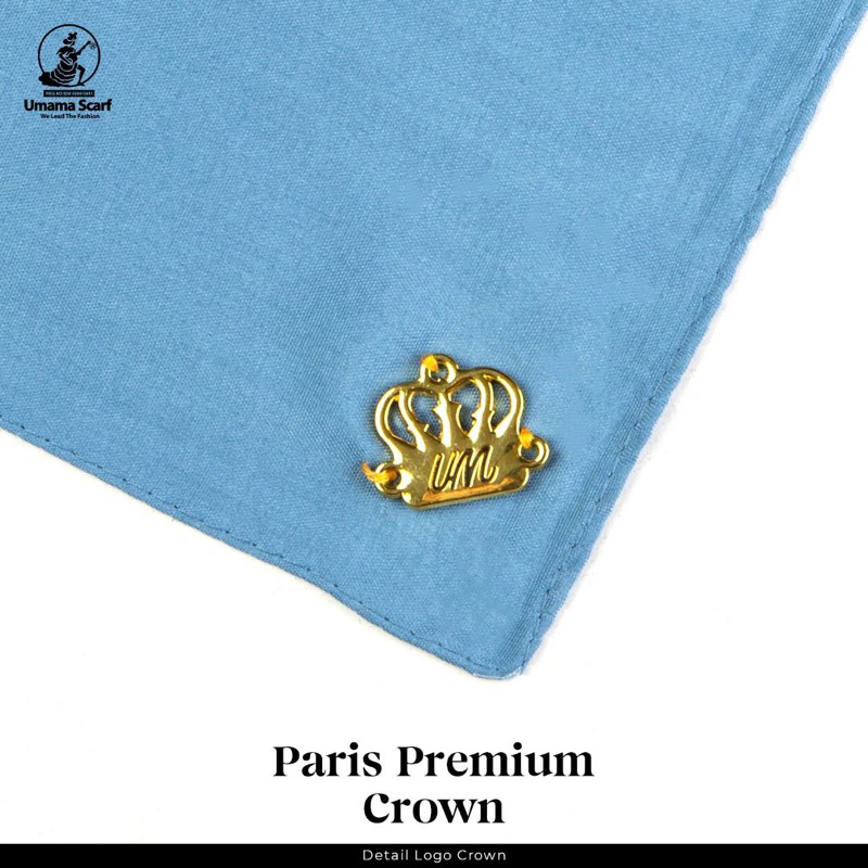 SQUARE PARIS PREMIUM LOGO CROWN UMAMA SCARF / SEGIEMPAT VOAL JAHIT TEPI PREMIUM