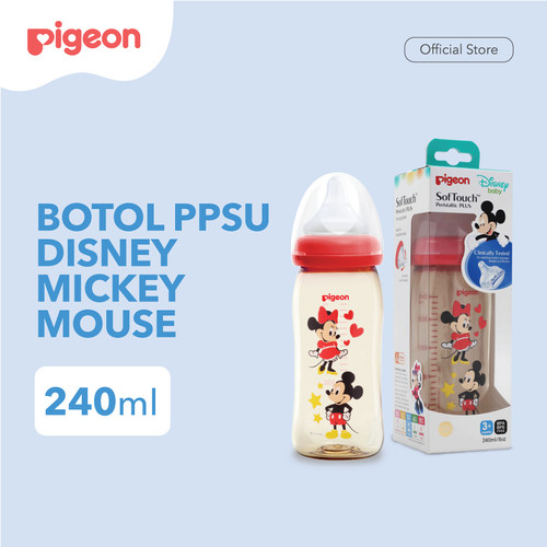 Pigeon Bottle PPSU 240ml Mickey Disney - Botol Susu PPSU Pigeon 240ml