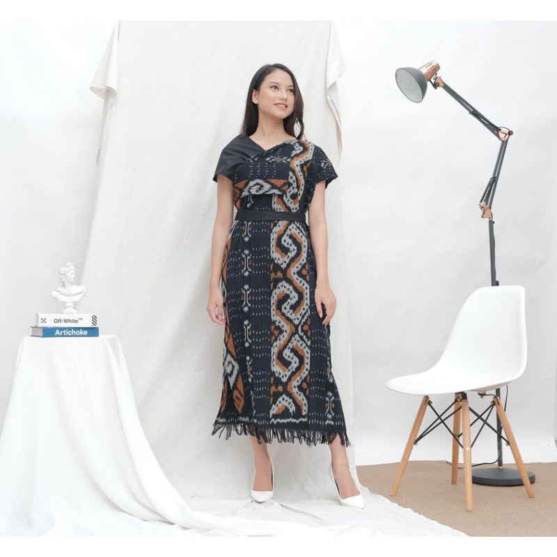 DRESS AURORA - DRESS PALAZZO TENUN IKAT - DRESS ETNIK - DRESS KONDANGAN - DRESS TENUN JEPARA