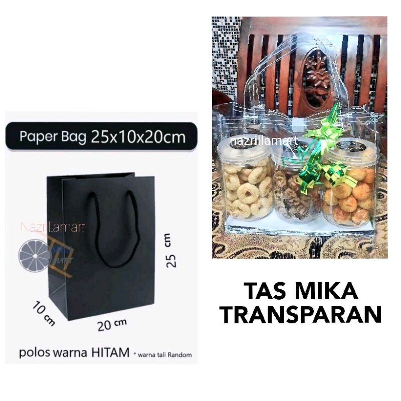 

tas polos / paper bag / tas / hampers / tas kado / tas Mika transparan / tas mika bening / tas hadiah / parcel lebaran / tas ulang tahun