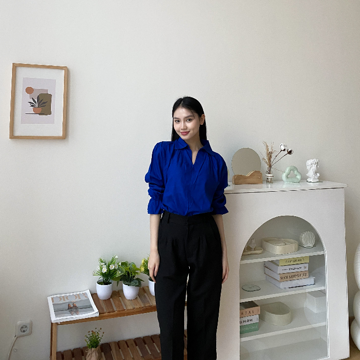 Daily Office Top - Atasan Lengan Panjang - Casual Blouse - Korean Top