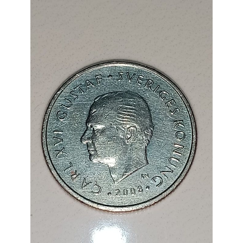 1 krona swedia raja gustaf ke 16 Rp9000