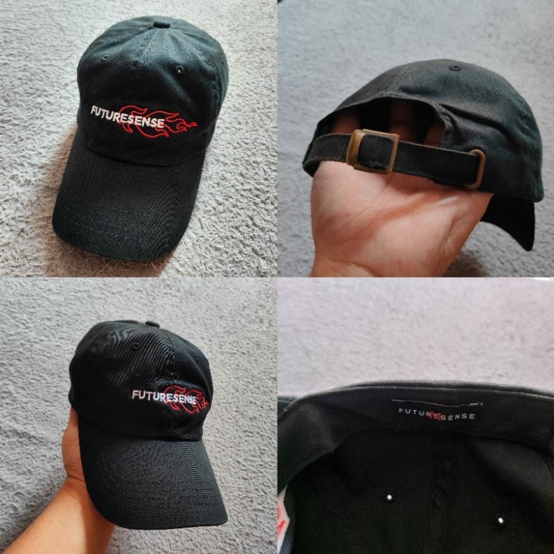 Thrift Topi Baseball Cap Hat FUTURESENSE Black Original Second