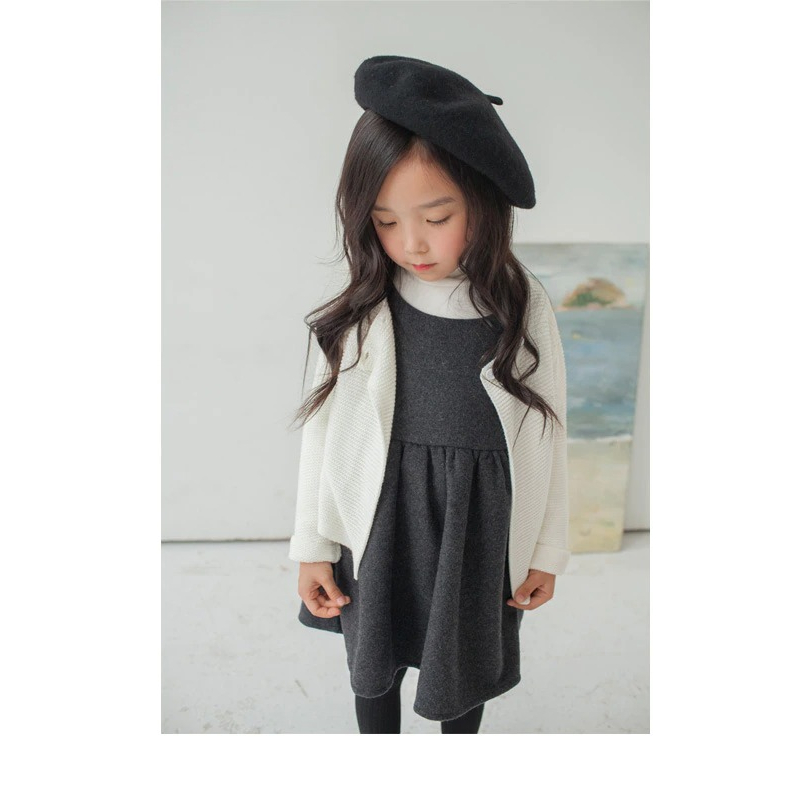 Topi Baret Anak Perempuan Korea Kekinian Kupluk Beret Wol Fashion Cewek Kids Paris Terbaru