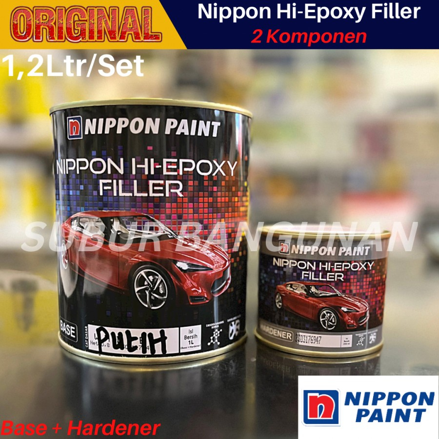 Nippon Hi Epoxy Filler 1 Kg Cat Dasar 2 Komponen Meni Besi