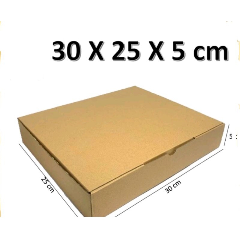 

Kardus Box Karton 30x25x5cm untuk packing/ kemasan, kotak kue, box pizza, aksesoris.