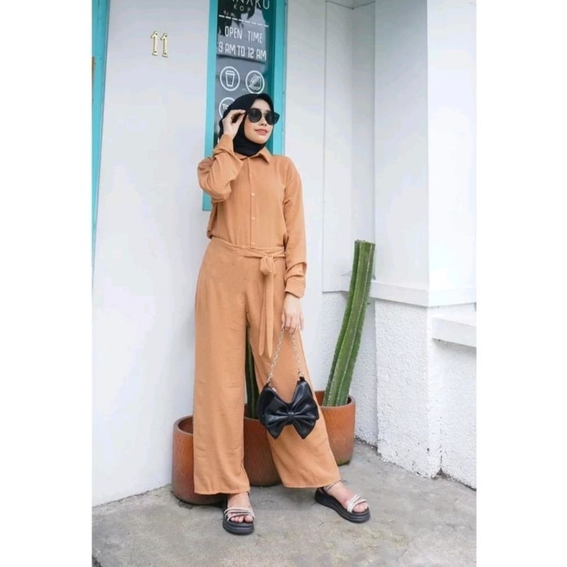 SETELAN WANITA POLOS KULOT TALI PREMIUM | SETELAN WANITA POLOS TALI PREMIUM