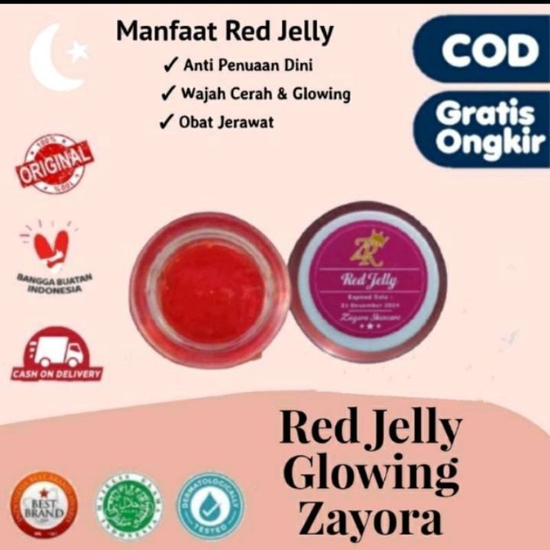 Cream Pemutih Wajah Glowing Red Jelly Glowing Zayora Skincare Ampuh Menghilangkan Flek Hitan Dan Dida Hitam