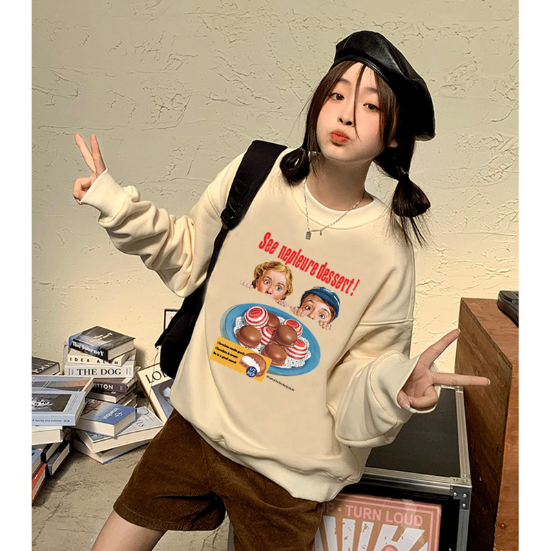 Sweater Cartoon kaos oversize baju korean style wanita