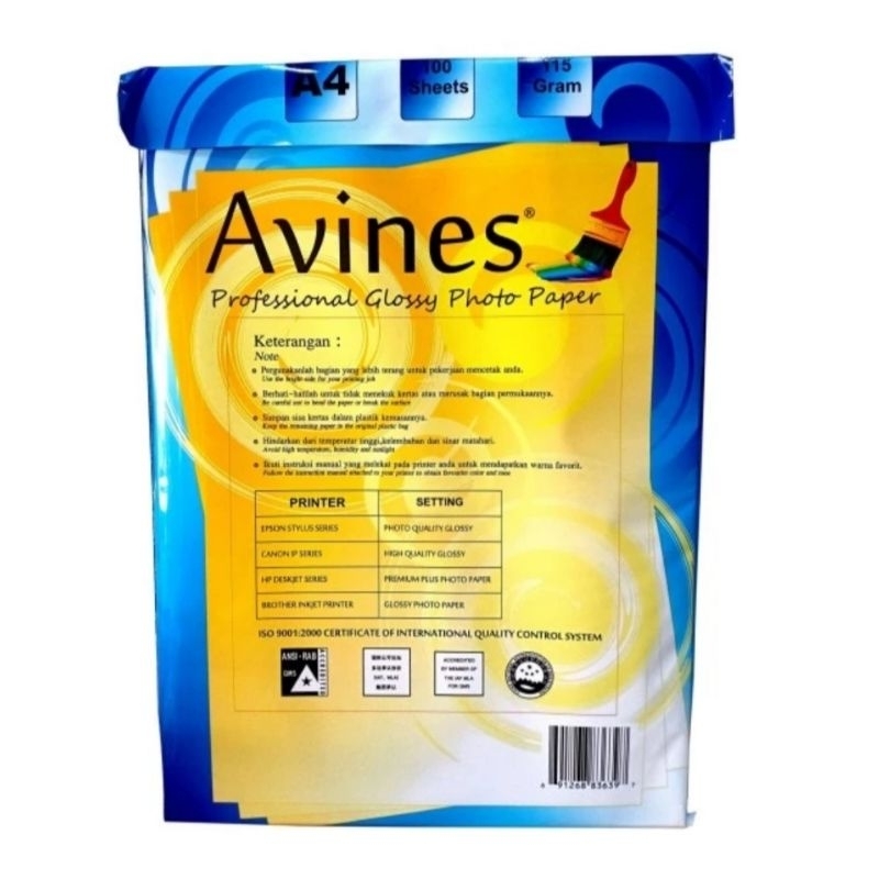 

Avines Kertas Photo Paper Glossy A4 115Gr