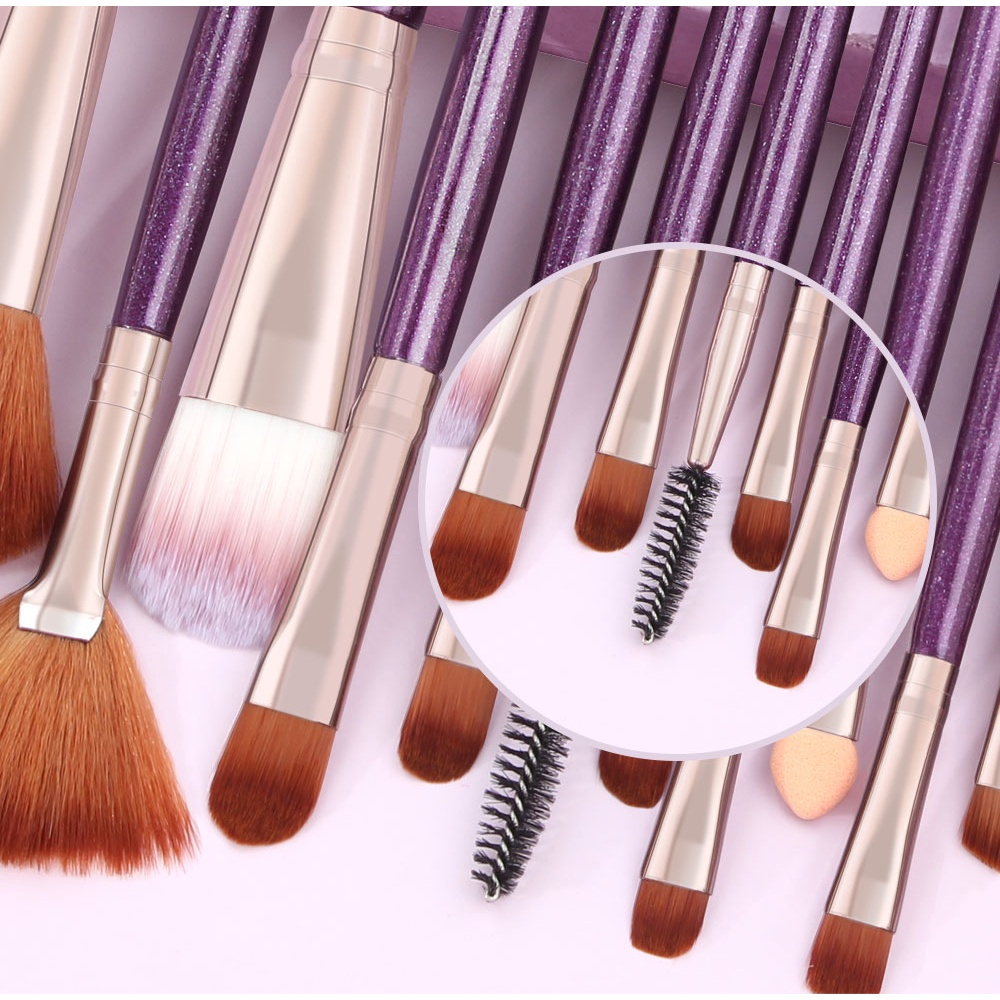 MAANGE 18Pcs Kuas Make Up Set Brush Make Up Alat Kosmetik Foundation Blusher Untuk Riasan 5445