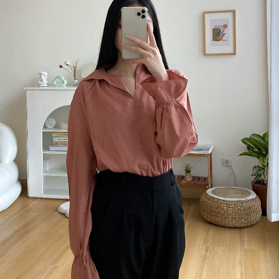 Daily Office Top - Atasan Lengan Panjang - Casual Blouse - Korean Top