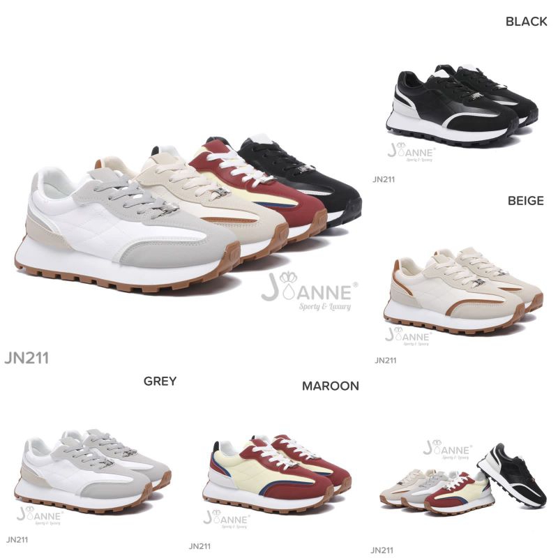 JOANNE Leather Sport Sneakers Shoes #JN211 ORIGINAL