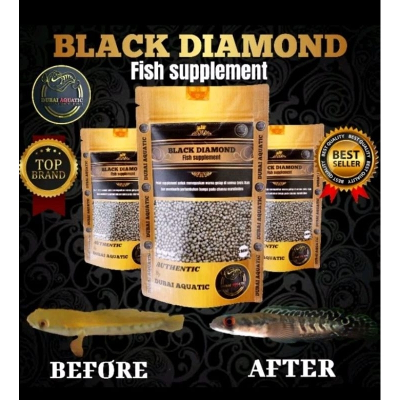Pelet Black Diamond Original REPACK (Penumbuh Cabung/Bunga Channa Maru)