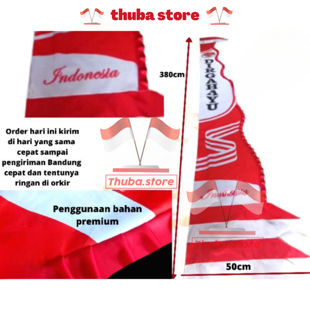 Umbul Umbul DIRGAHAYU Rempel umbul umbul Jumbo Umbul umbul DIRGAHAYU