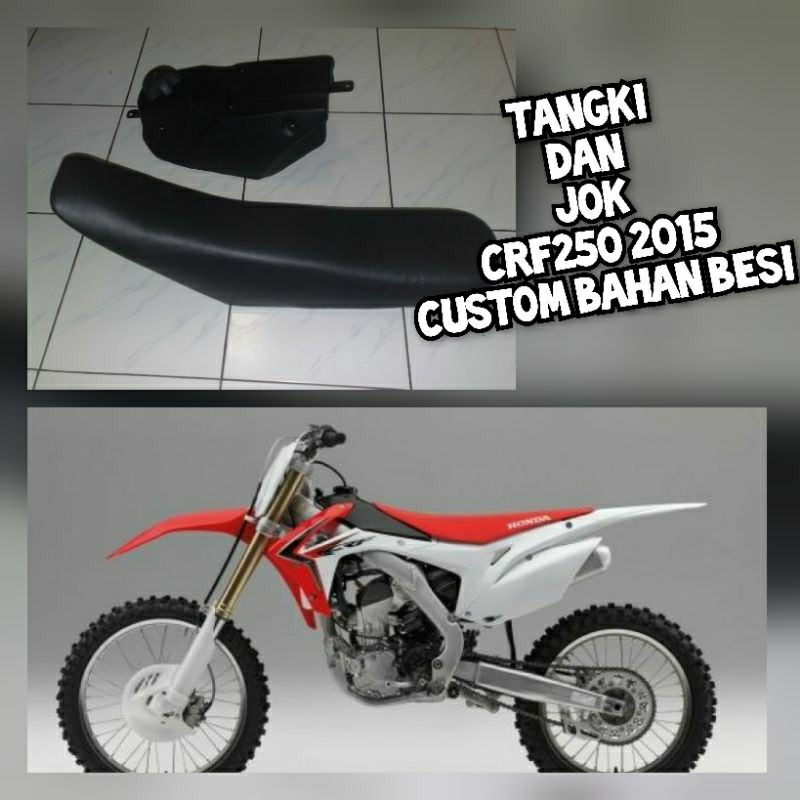 tangki dan jok crf 250 2015 custom besi untuk sasis deltabox dan palang tengah injeksi dan karbu crf