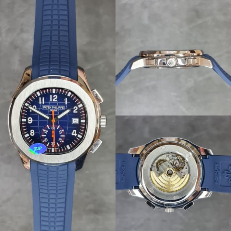 JSP 2114 JAM TANGAN PRIA PATEK PHILIPE 5968A-001 BLUE RUBBER SUPER PREMIUM