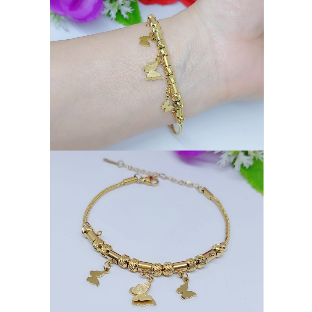 Gelang Titanium Kupu-kupu Perhiasan Wanita Jewelry R040