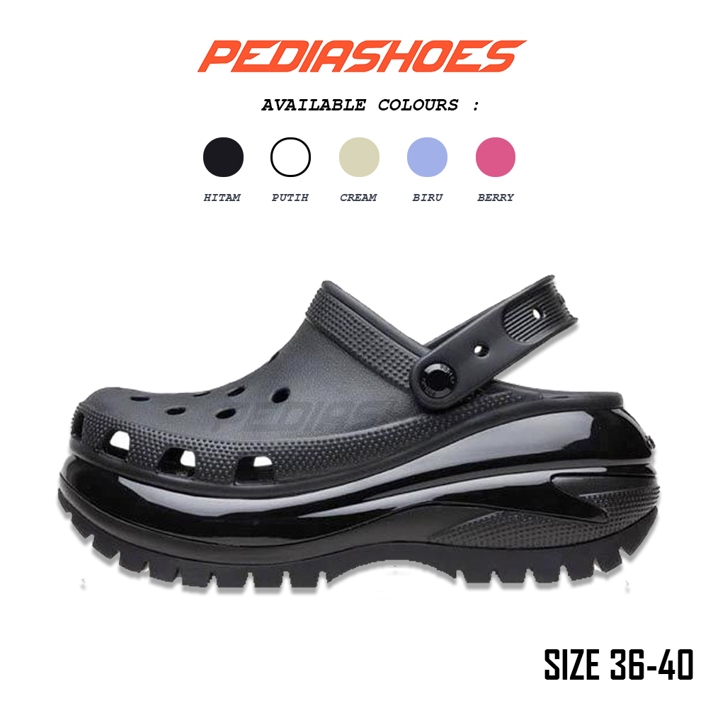 Crocs Sandal Wanita Mega Crush Clog Sandal Crocs Wanita Terbaru Mega Crush Sandal Tinggi Wanita