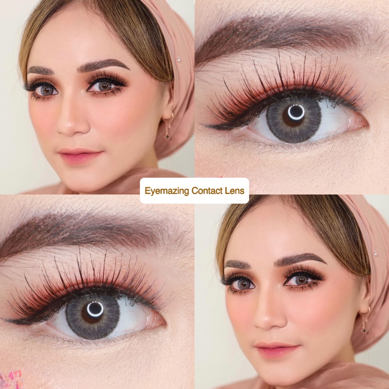 EYEMAZING Softlens - LAVELLE Brown / Gray / Blue / Coklat / Abu / Biru Normal Minus Beda Minus