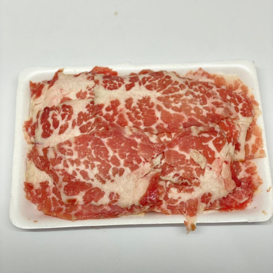 

Daging Sapi AUS Premium Grainfed Chuck Crest Sliced shabu2