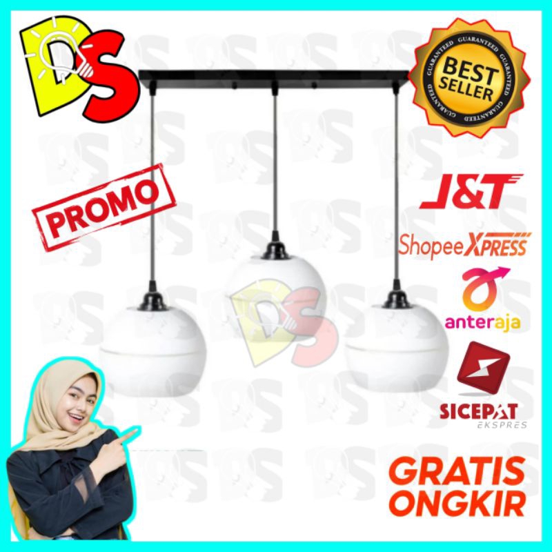 KAP MOONLIGHT 3 IN 1 GANTUNG LAMPU HIAS