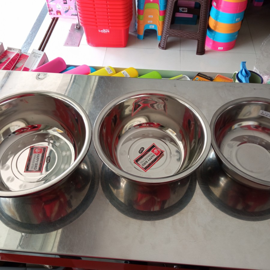 Baskom Stainless Happy Bird 24cm 26cm 28cm