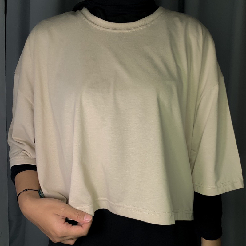 Nymphaea oversize crop top / kaos crop /  kaos oversize / kaos katun / crop tshirt