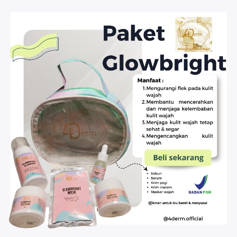 PAKET SKINCARE GLOWBRIGHT 4DERM