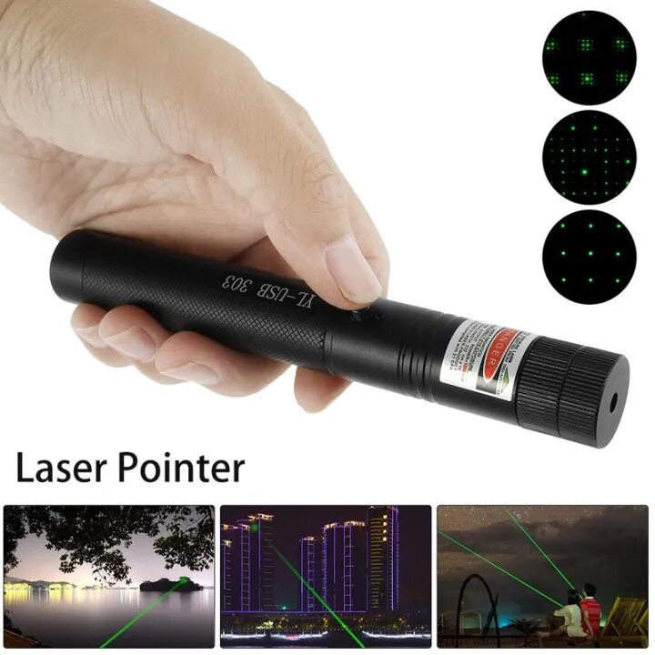 Paket Lengkap Laser Pointer 303 / Laser Hijau Variasi Free Baterai + Charger / Laser 303 Jarak Jauh