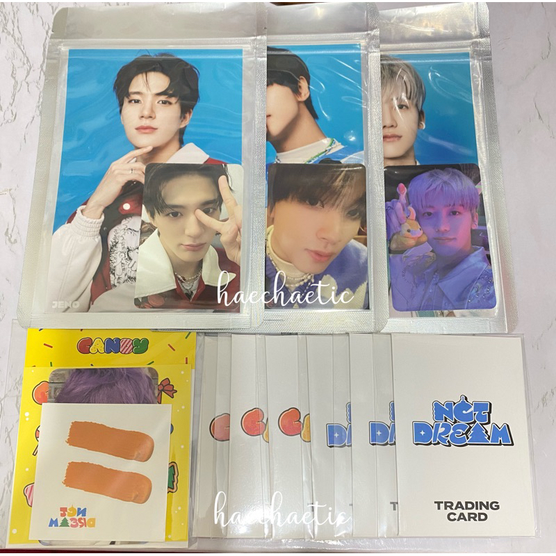 Merchandise Candy MD Photocard 4x6 Jaemin, Jeno, Haechan, Tattoo Sticker Set Haechan, Trading Card S