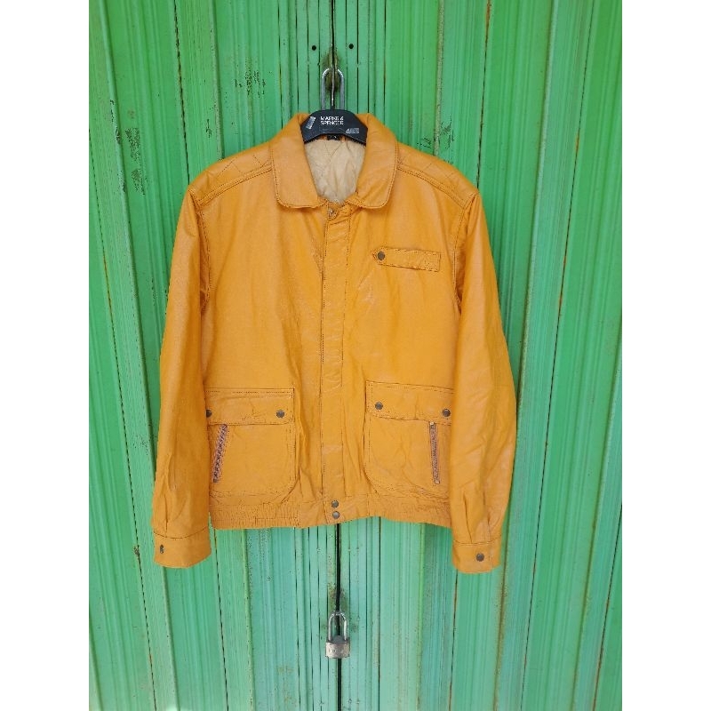 Jaket vintage kulit asli leather jacket not schott vanson Harley snowboard parka varsity bulang Harr