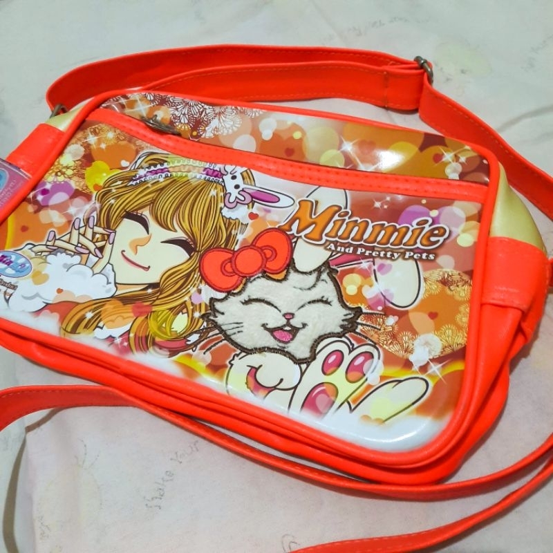 MINMIE TAS SELEMPANG PRELOVED SLING BAG NEON ORANGE Tas Anak