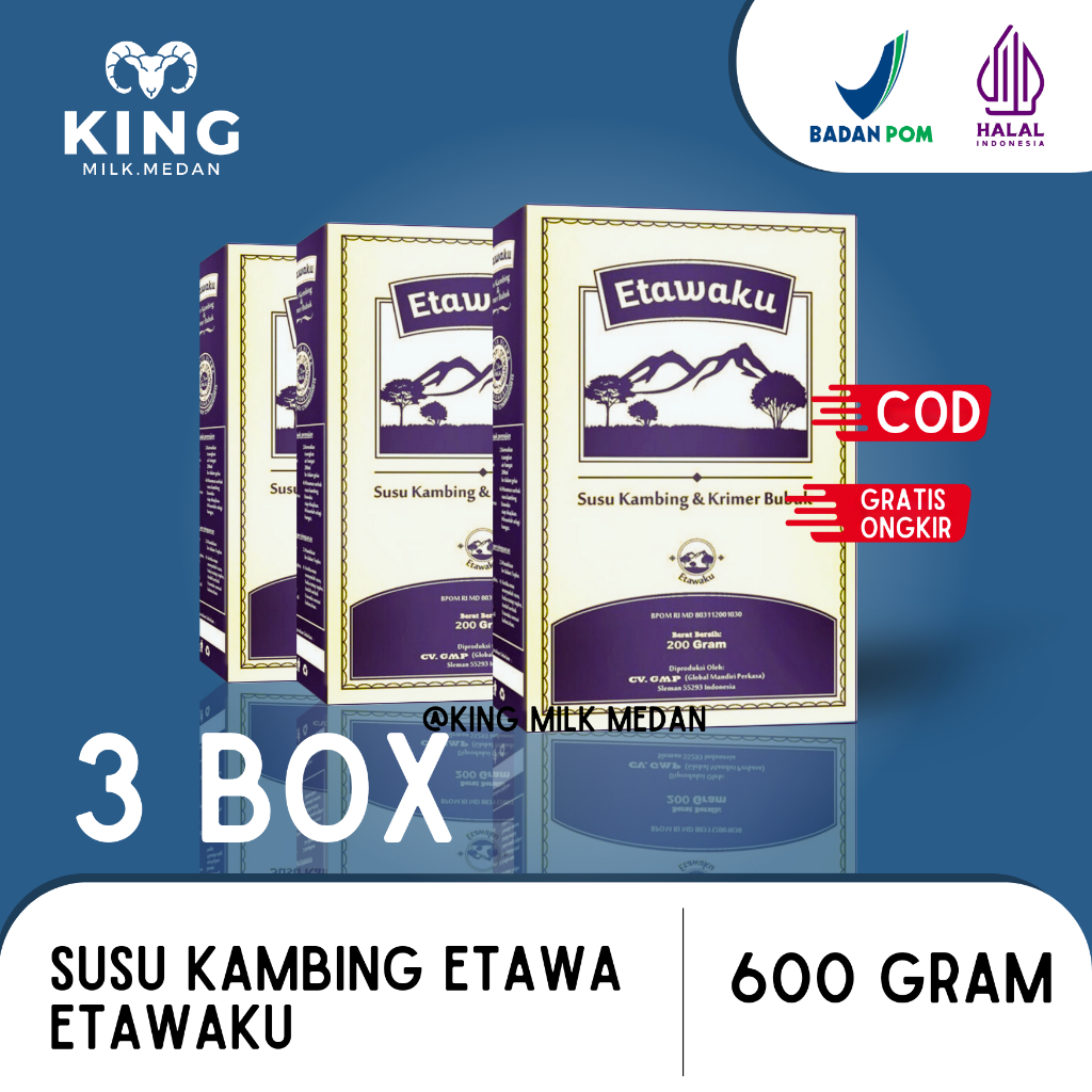 

3 box Etawaku - Susu kambing Bubuk Etawa Campuran Krimer Atasi Sesak Nafas dan Nyeri Sendi seperti produk Super Goat Etawalin Platinum Sr12 Gomars Provit Hni Herba Wight Supergoat Medan di