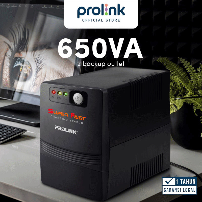 650VA UPS PROLINK PRO700SFC 360 Watt Super Fast Charging Line Interactive Garansi Resmi 1 Tahun