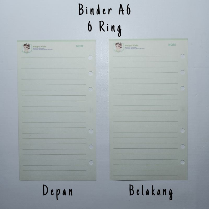 PRELOVED - Isi Binder A6 Refill Binder A6 Binder Fancy Kertas Binder Langka Orji File