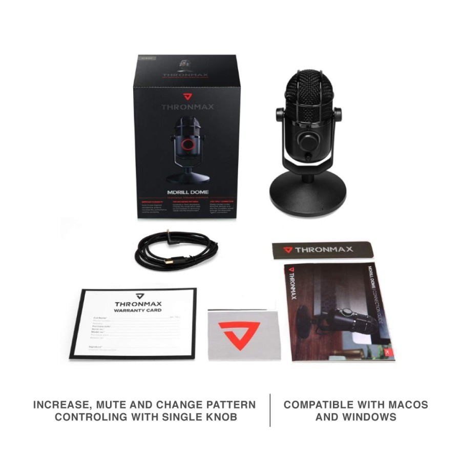 Thronmax Mdrill Dome Plus M3P USB Condenser Gaming Microphone