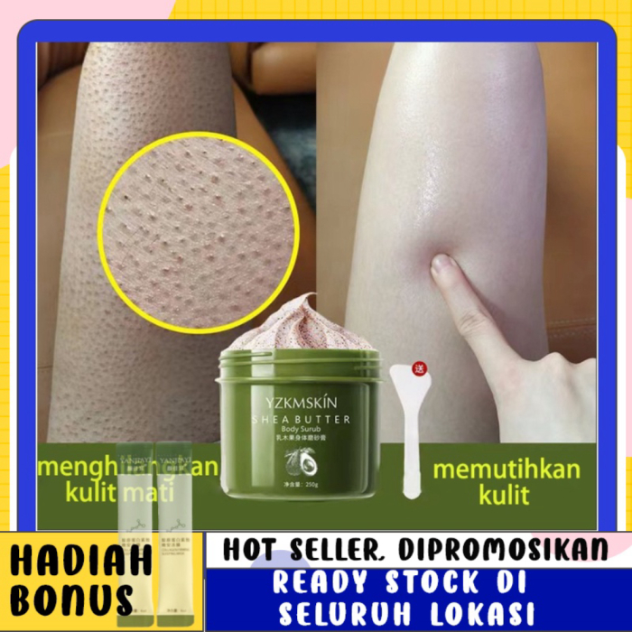 Jual ❤️ada gratisan hadiah❤️ BARU DI INDONESIA - YZKMSKIN SHEA BUTTER Body Scrub Niacinamide Exfolia