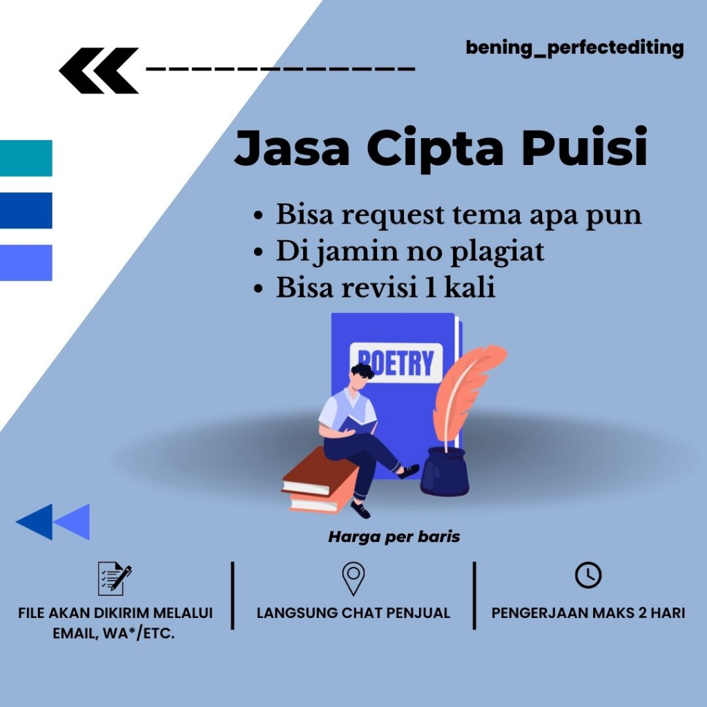 Jasa pembuatan puisi /cipta puisi murah~ Bening_perfectediting
