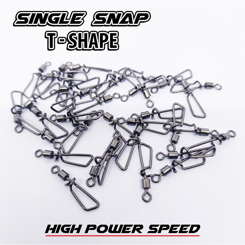 10pcs Single Snap T Shape High Speed Snap Rolling Swivel