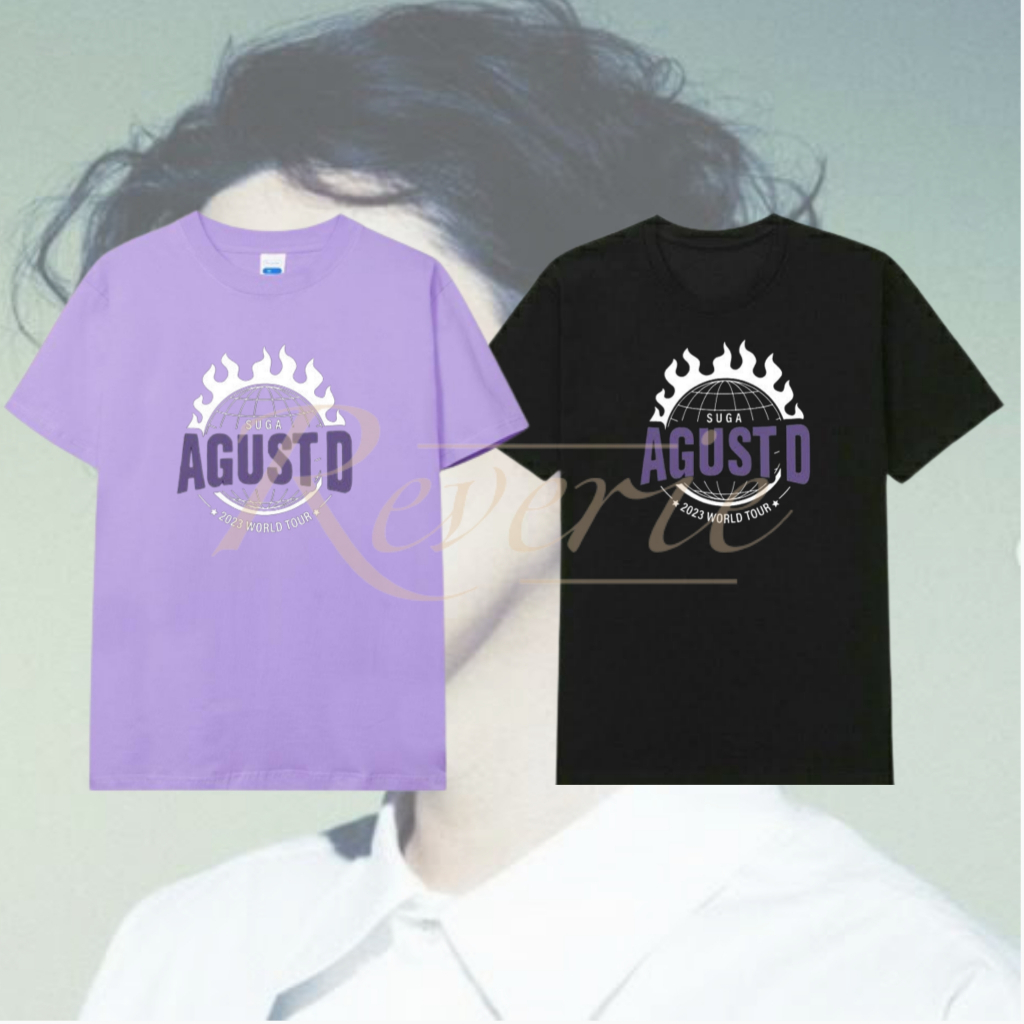 SUGA AGUSTD WORLD TOUR 2023 KAOS BAJU ATASAN TSHIRT BTS AGUST D MIN YOONGI BT21 ARMY KPOP FASHION BA