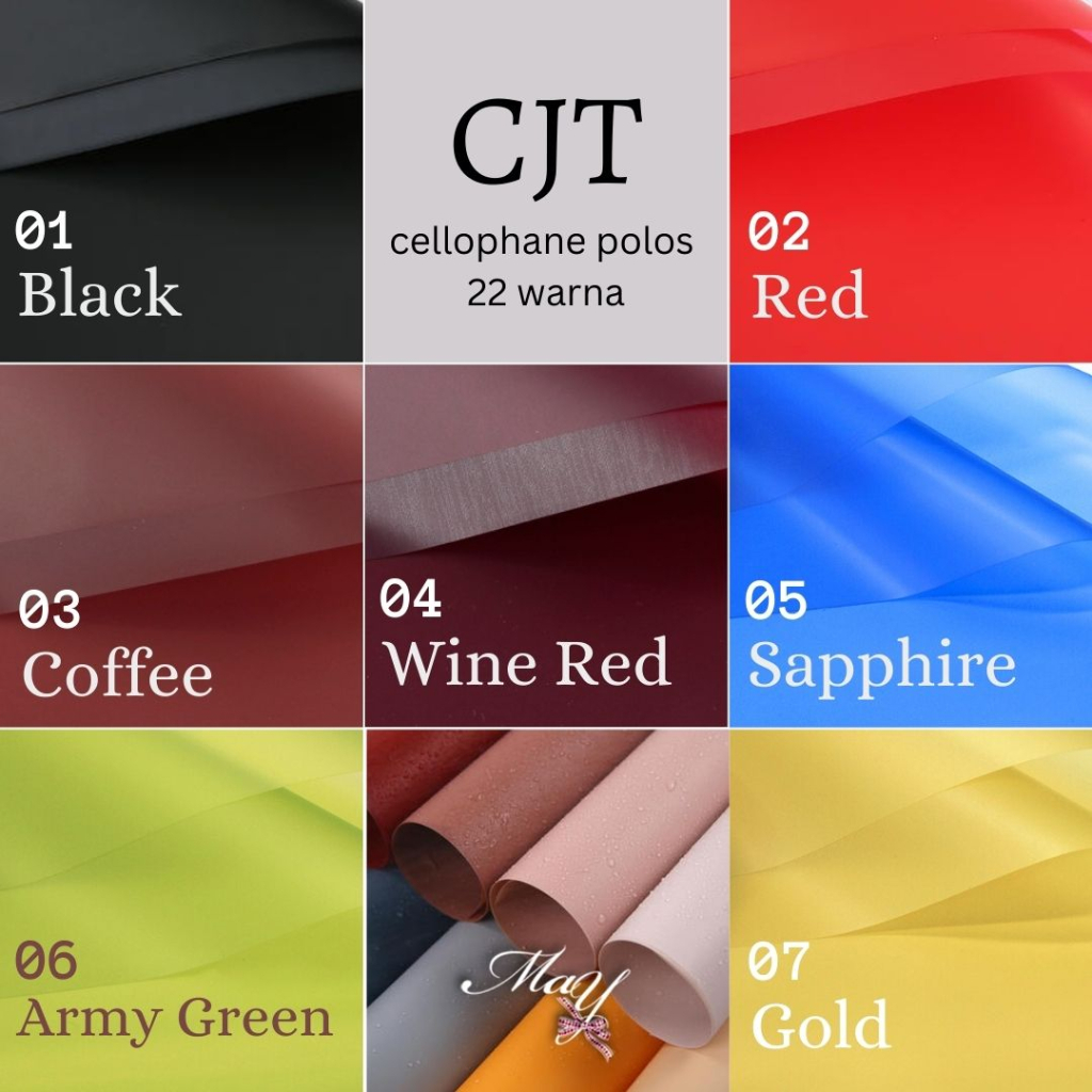

1 lembar Cellophane Jelly Transparan Polos Flower Wrapping Bungkus Bunga Buket (CJT)
