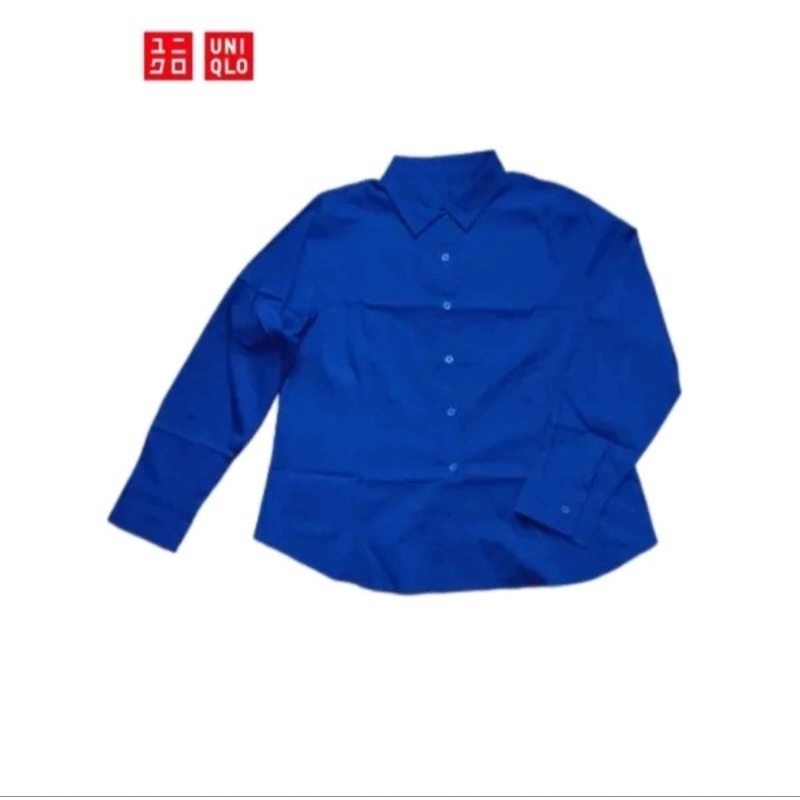 Atasan kemeja wanita polos uniqlo