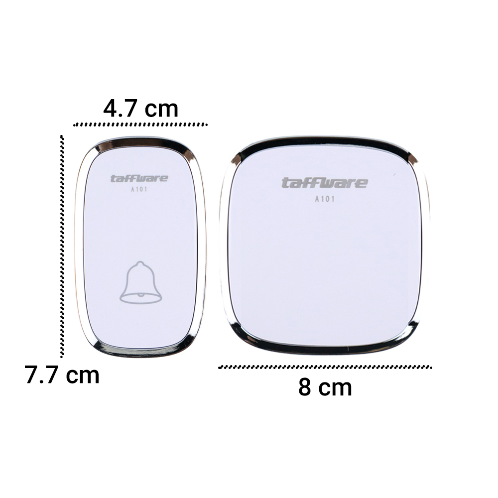 Taffware Bel Pintu Wireless 36 Nada 1 PCS Receiver Doorbells Waterproof - White (A101)